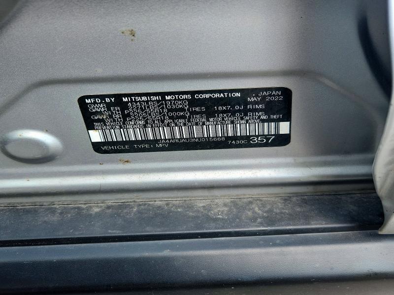 Aukcja sprzedaży 2022 Mitsubishi Outlander Sport, vin: JA4ARUAU3NU015668, numer aukcji: 67335236