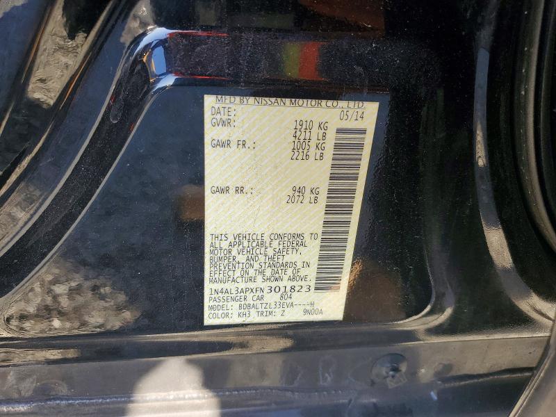Auction sale of the 2015 Nissan Altima, vin: 1N4AL3APXFN301823, lot number: 70325696