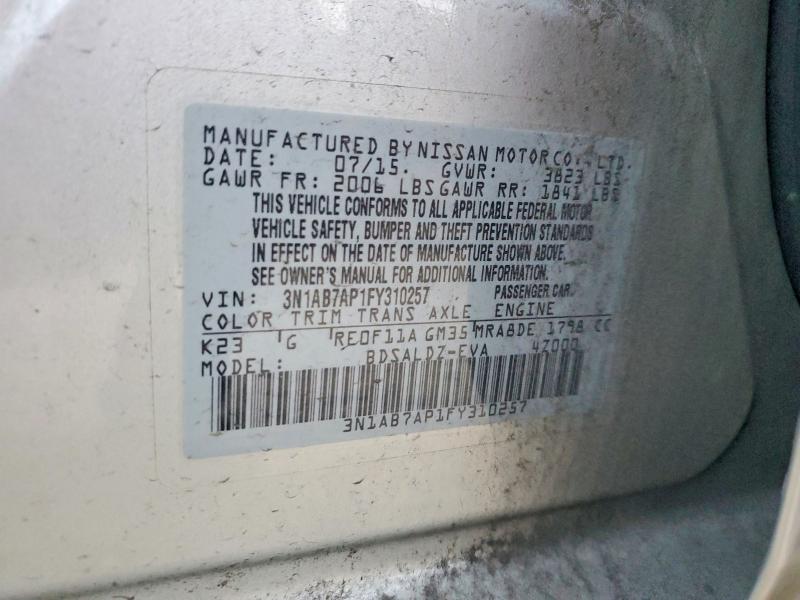Aukcja sprzedaży 2015 Nissan Sentra, vin: 3N1AB7AP1FY310257, numer aukcji: 68242706