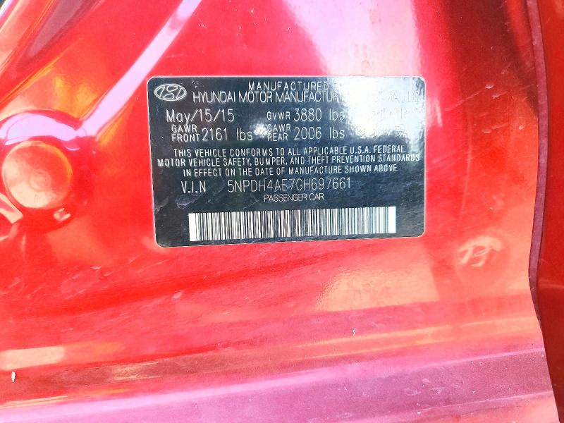 Aukcja sprzedaży 2016 Hyundai Elantra, vin: 5NPDH4AE7GH697661, numer aukcji: 70132416