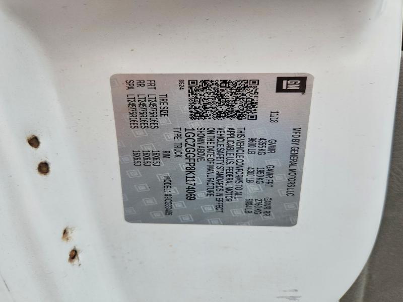 Aukcja sprzedaży 2019 Chevrolet Express G3500, vin: 1GCZGGFP8K1174069, numer aukcji: 70667366