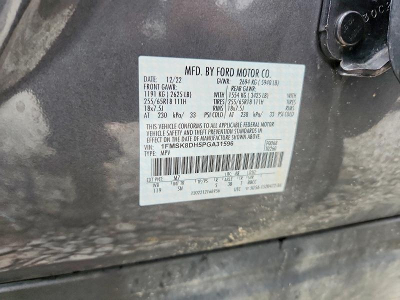 Aukcja sprzedaży 2023 Ford Explorer, vin: 1FMSK8DH5PGA31596, numer aukcji: 68508576