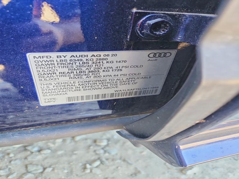 Продаж на аукціоні авто 2020 Audi Q7, vin: WA1LXAF75LD011859, номер лоту: 68480796