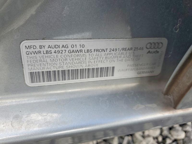 Aukcja sprzedaży 2010 Audi A4, vin: WAUFFAFL6AN044053, numer aukcji: 70433656