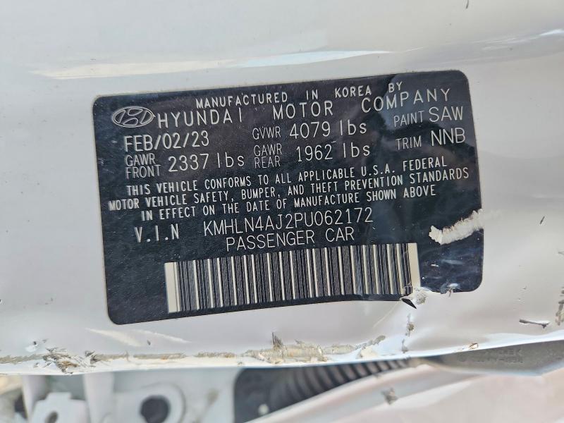 2023 Hyundai Elantra მანქანა იყიდება აუქციონზე, vin: KMHLN4AJ2PU062172, აუქციონის ნომერი: 68662356