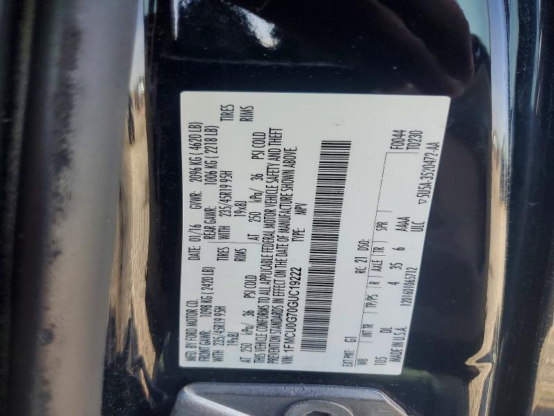 Продажа на аукционе авто 2016 Ford Escape, vin: 1FMCU0G70GUC19222, номер лота: 67517196