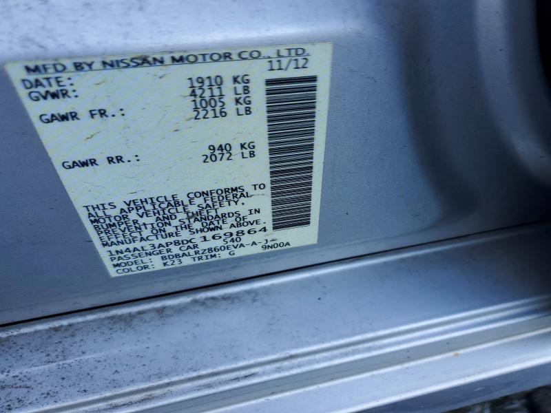 2013 Nissan Altima მანქანა იყიდება აუქციონზე, vin: 1N4AL3AP8DC169864, აუქციონის ნომერი: 70336586