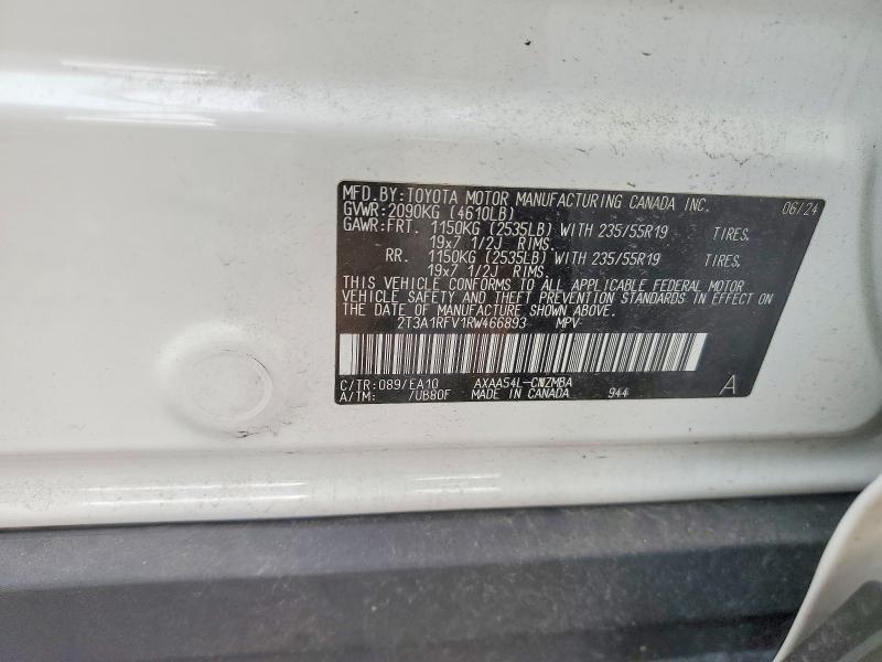 69981286 :رقم المزاد ، 2T3A1RFV1RW466893 vin ، 2024 Toyota Rav4 مزاد بيع