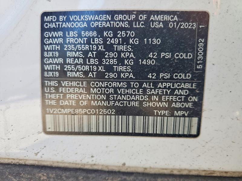 Auction sale of the 2023 Volkswagen Id.4, vin: 1V2CMPE85PC012502, lot number: 69898396