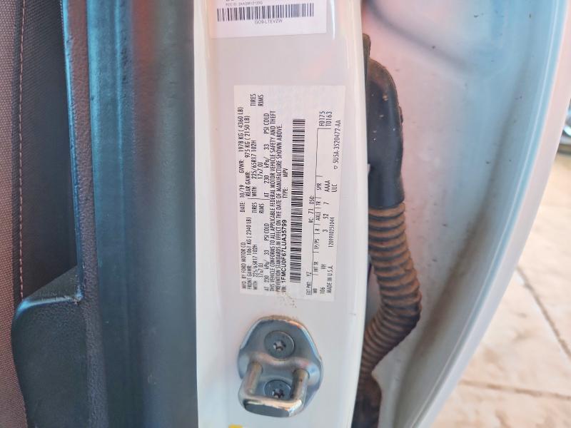 2020 Ford Escape მანქანა იყიდება აუქციონზე, vin: 1FMCU0F67LUA35799, აუქციონის ნომერი: 70453756