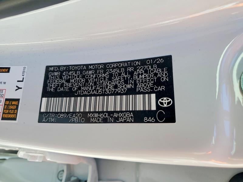 Продажа на аукционе авто 2026 Toyota Prius, vin: JTDACAAU5T3077937, номер лота: 67676206
