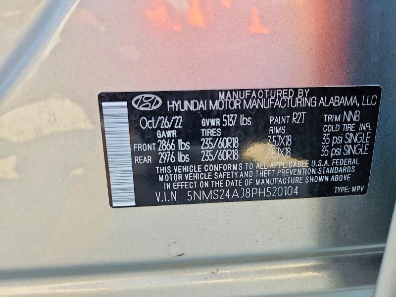 Продажа на аукционе авто 2023 Hyundai Santa Fe, vin: 5NMS24AJ8PH520104, номер лота: 68622716