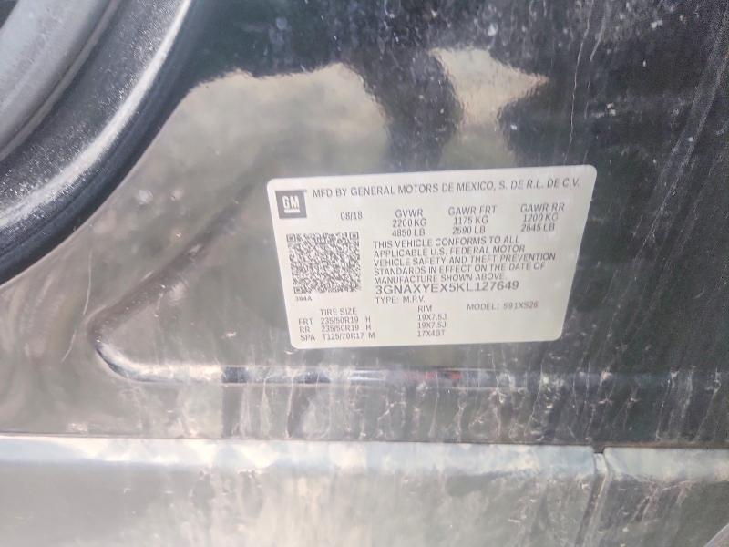Aukcja sprzedaży 2019 Chevrolet Equinox, vin: 3GNAXYEX5KL127649, numer aukcji: 70143416
