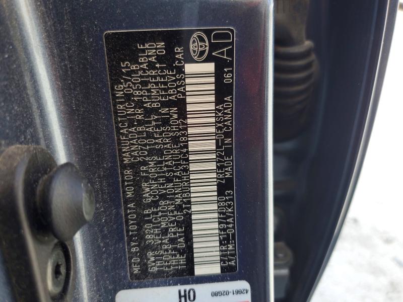 2015 Toyota Corolla მანქანა იყიდება აუქციონზე, vin: 2T1BURHE3FC418312, აუქციონის ნომერი: 71235936