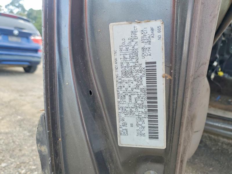 Aukcja sprzedaży 2003 Toyota Tundra, vin: 5TBBT48113S389651, numer aukcji: 67660546