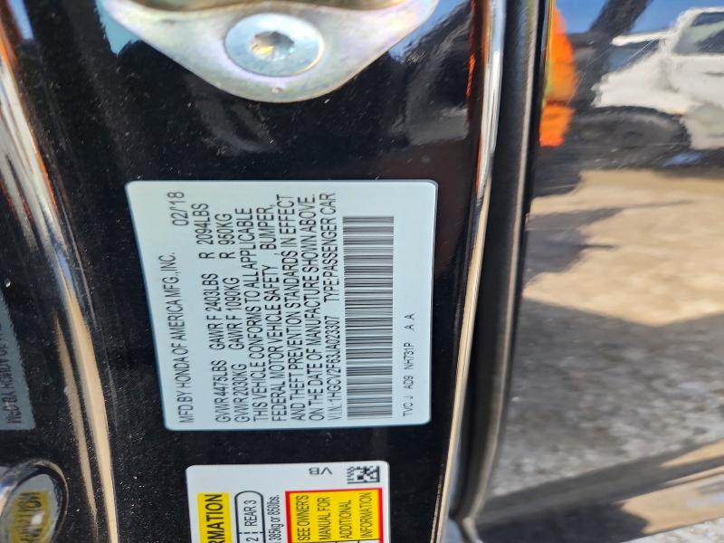 Aukcja sprzedaży 2018 Honda Accord, vin: 1HGCV2F63JA023307, numer aukcji: 69085146