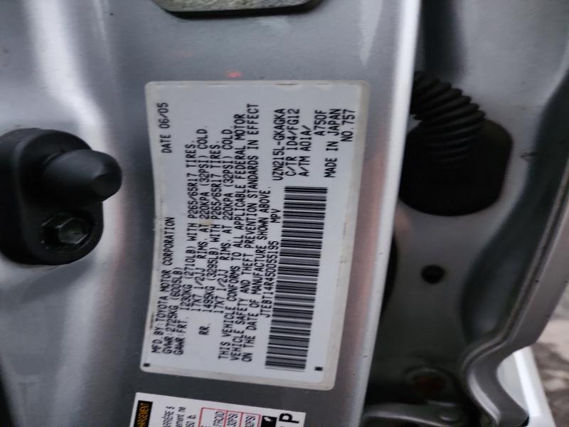 Продаж на аукціоні авто 2005 Toyota 4runner, vin: JTEBT14R450055195, номер лоту: 67557016