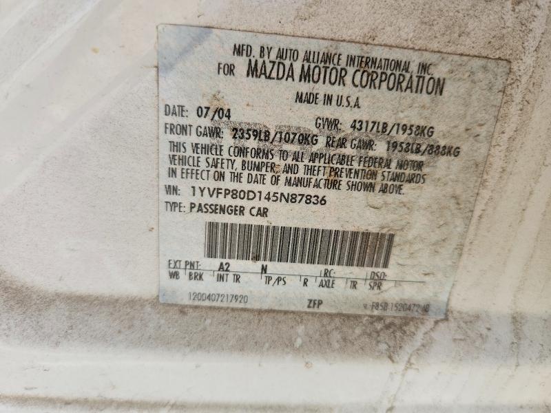 Продаж на аукціоні авто 2004 Mazda 6, vin: 1YVFP80D145N87836, номер лоту: 70177096