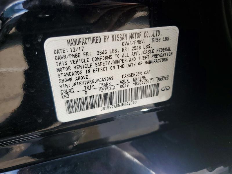 Продаж на аукціоні авто 2018 Infiniti Q50, vin: JN1EV7AR5JM442959, номер лоту: 66790396