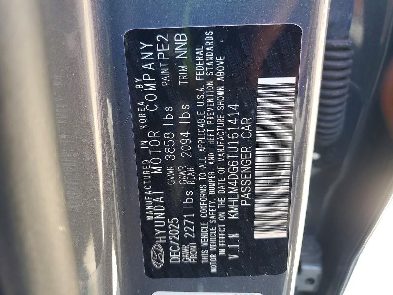 68946676 :رقم المزاد ، KMHLM4DG6TU161414 vin ، 2026 Hyundai Elantra مزاد بيع
