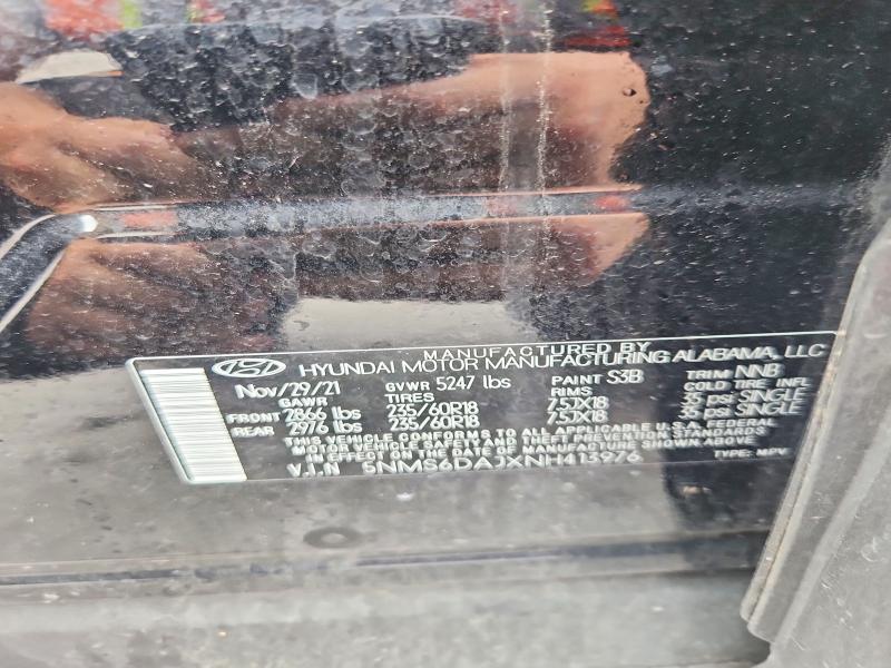 Aukcja sprzedaży 2022 Hyundai Santa Fe, vin: 5NMS6DAJXNH413976, numer aukcji: 66792926