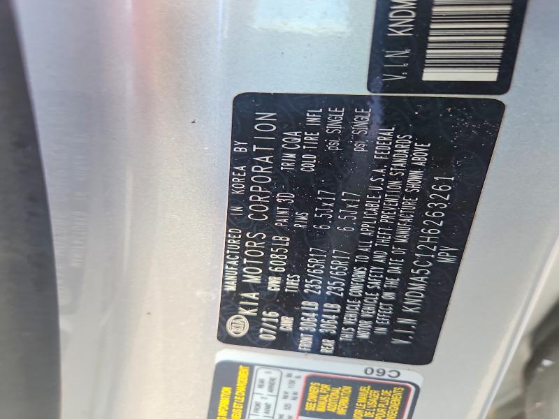 67381826 :رقم المزاد ، KNDMA5C12H6263261 vin ، 2017 Kia Sedona مزاد بيع