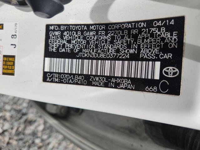Продажа на аукционе авто 2014 Toyota Prius, vin: JTDKN3DU8E0377224, номер лота: 67598456