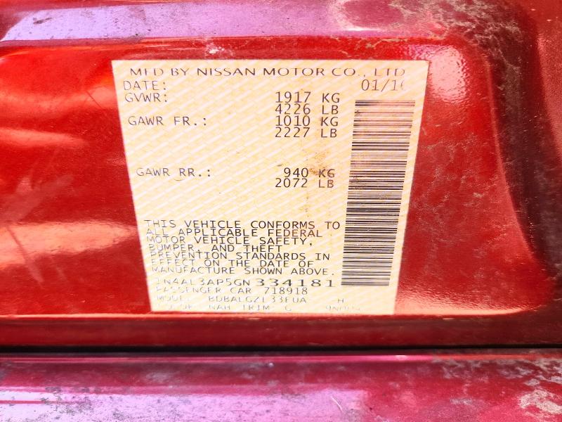 Aukcja sprzedaży 2016 Nissan Altima, vin: 1N4AL3AP5GN334181, numer aukcji: 67878236