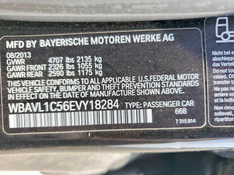 Aukcja sprzedaży 2014 Bmw X1, vin: WBAVL1C56EVY18284, numer aukcji: 66714416