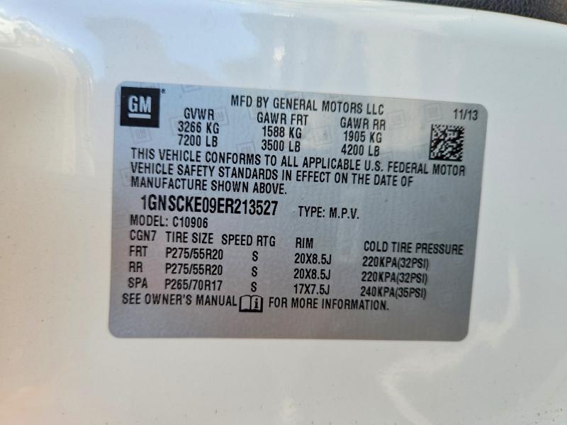 Aukcja sprzedaży 2014 Chevrolet Suburban, vin: 1GNSCKE09ER213527, numer aukcji: 71111226
