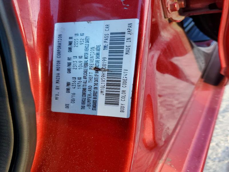 2017 Mazda 6 მანქანა იყიდება აუქციონზე, vin: JM1GL1V59H1108199, აუქციონის ნომერი: 69068116