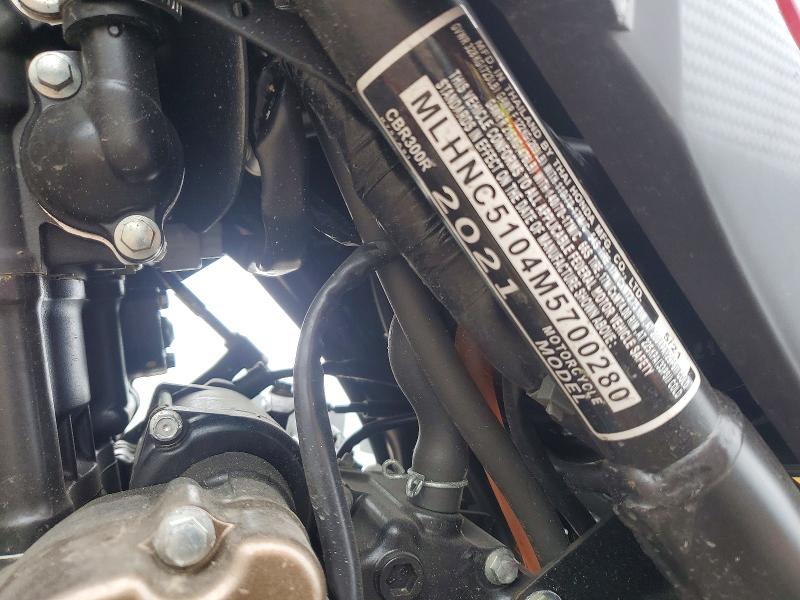 Aukcja sprzedaży 2021 Honda Cbr300, vin: MLHNC5104M5700280, numer aukcji: 70046696