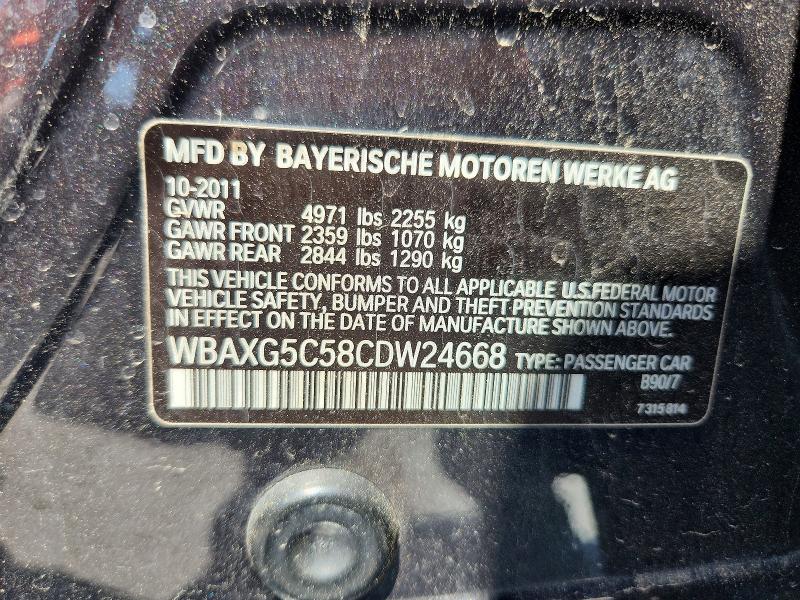 Aukcja sprzedaży 2012 Bmw 528, vin: WBAXG5C58CDW24668, numer aukcji: 67692566