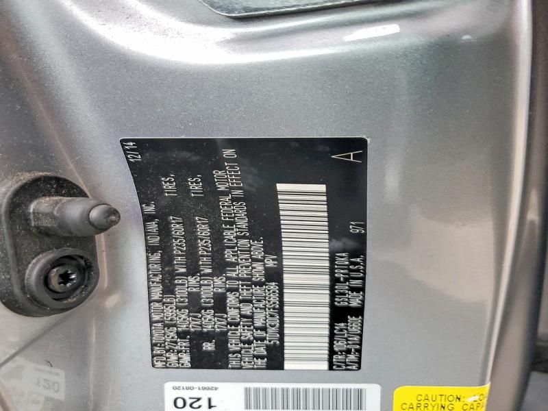 Aukcja sprzedaży 2015 Toyota Sienna, vin: 5TDYK3DC7FS566584, numer aukcji: 69424726