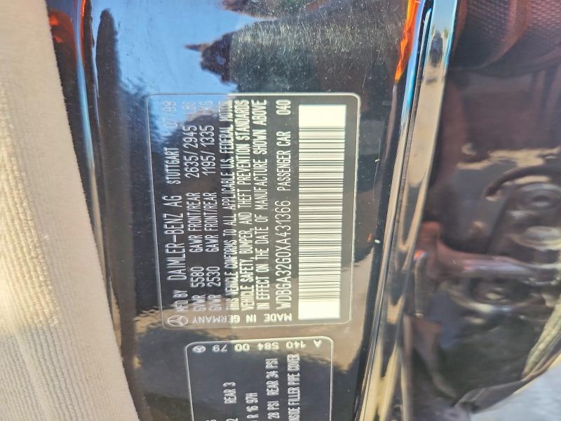 67689336 :رقم المزاد ، WDBGA32G0XA431366 vin ، 1999 Mercedes-benz S مزاد بيع