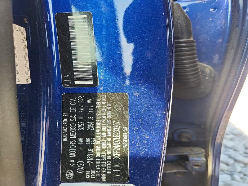 Продаж на аукціоні авто 2020 Kia Forte, vin: 3KPF24AD7LE233267, номер лоту: 67444906