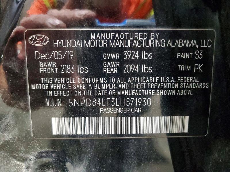 Aukcja sprzedaży 2020 Hyundai Elantra, vin: 5NPD84LF3LH571930, numer aukcji: 68557236