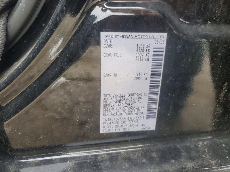 Aukcja sprzedaży 2025 Nissan Altima, vin: 1N4BL4DV8SN397921, numer aukcji: 66480126