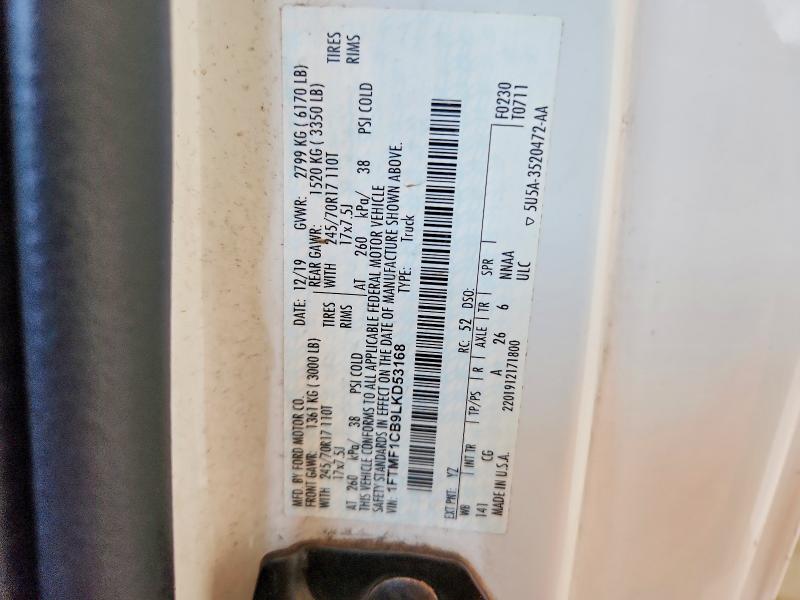 Aukcja sprzedaży 2020 Ford F150, vin: 1FTMF1CB9LKD53168, numer aukcji: 69707666