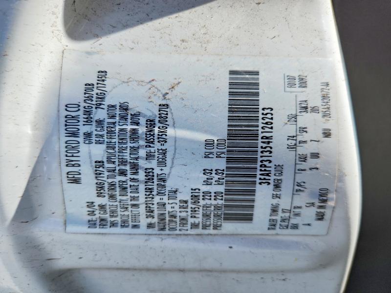 68081846 :رقم المزاد ، 3FAFP31354R126253 vin ، 2004 Ford Focus مزاد بيع