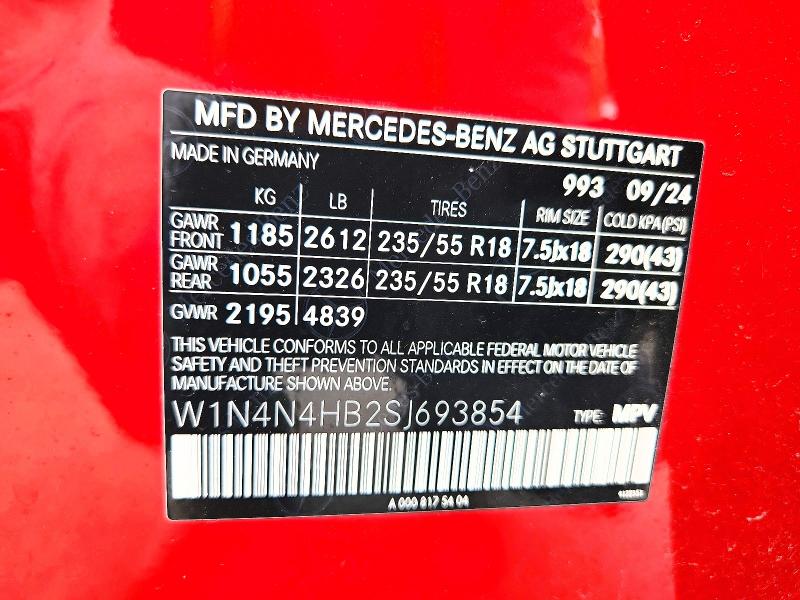 Aukcja sprzedaży 2025 Mercedes-benz Gla, vin: W1N4N4HB2SJ693854, numer aukcji: 67786716