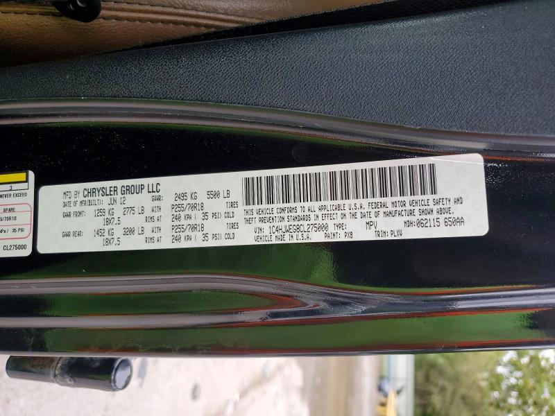 Продаж на аукціоні авто 2012 Jeep Wrangler Unlimited, vin: 1C4HJWEG8CL275000, номер лоту: 69727276