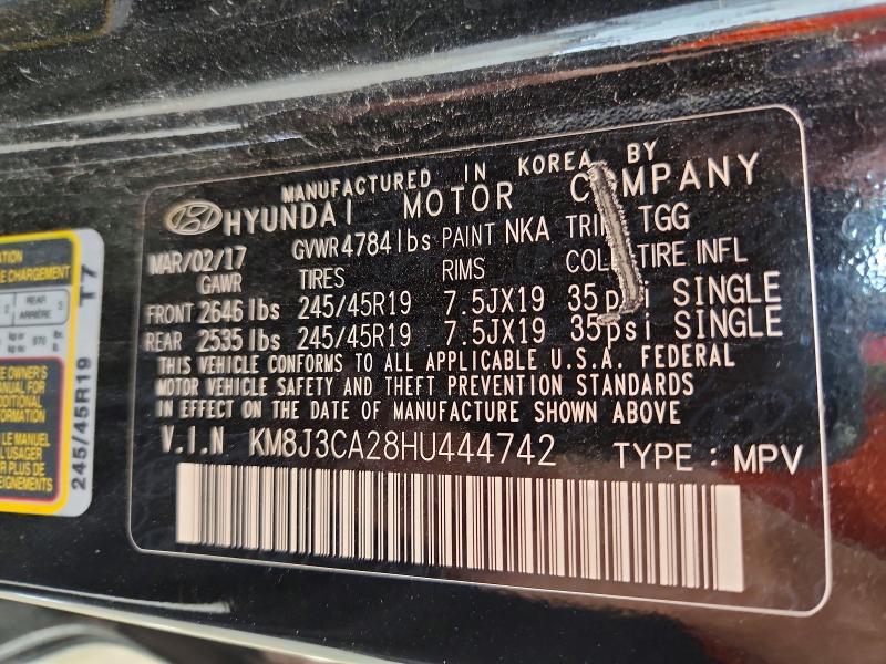Продаж на аукціоні авто 2017 Hyundai Tucson, vin: KM8J3CA28HU444742, номер лоту: 68222756