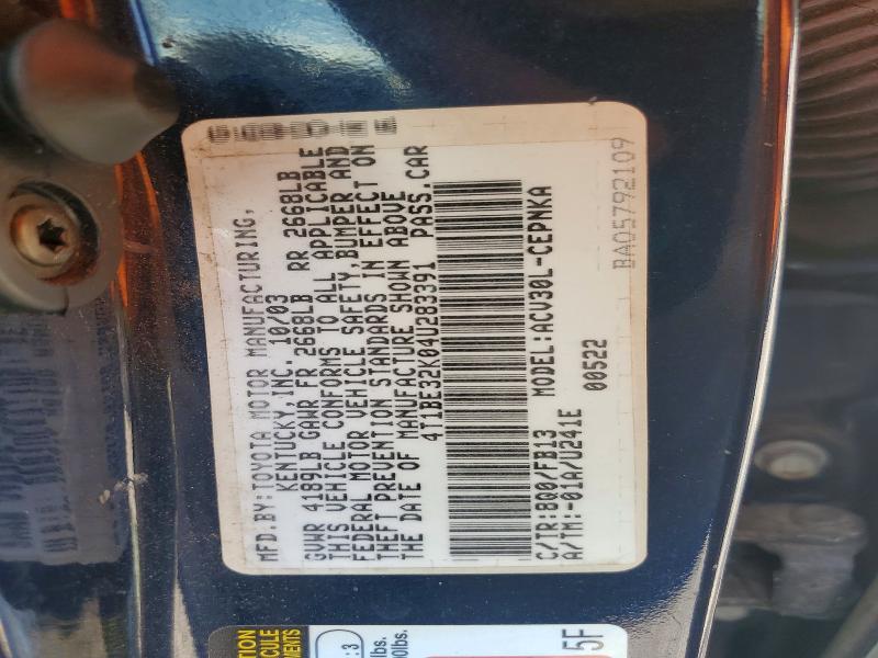 68659156 :رقم المزاد ، 4T1BE32K04U283391 vin ، 2004 Toyota Camry مزاد بيع