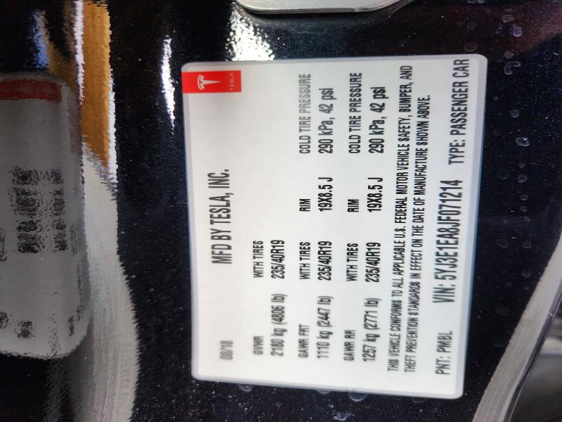 Продаж на аукціоні авто 2018 Tesla Model 3, vin: 5YJ3E1EA8JF071214, номер лоту: 68969666