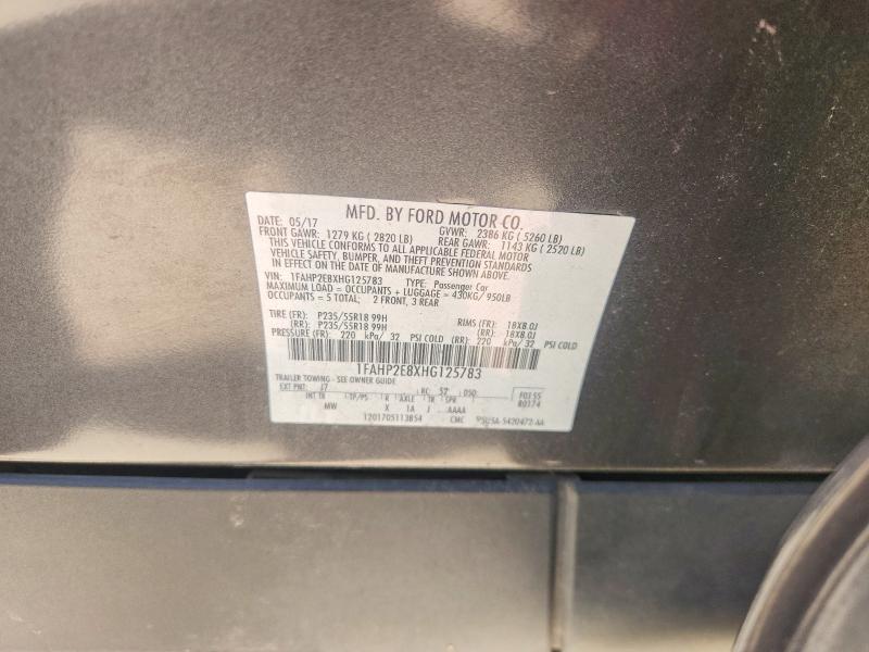 2017 Ford Taurus მანქანა იყიდება აუქციონზე, vin: 1FAHP2E8XHG125783, აუქციონის ნომერი: 68537446