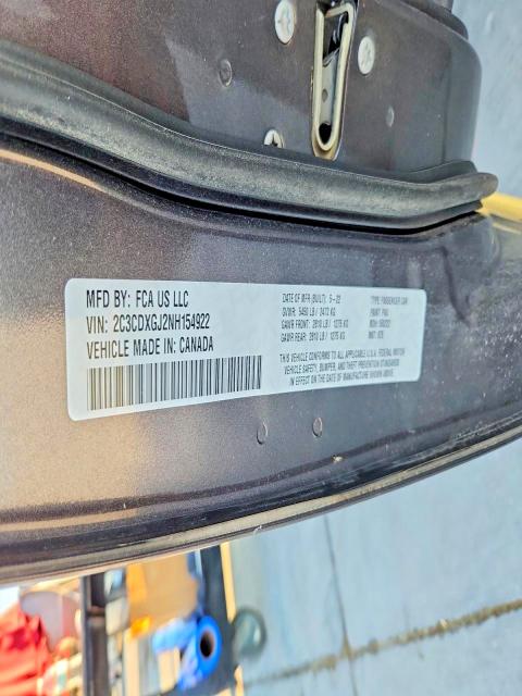 67093316 :رقم المزاد ، 2C3CDXGJ2NH154922 vin ، 2022 Dodge Charger مزاد بيع