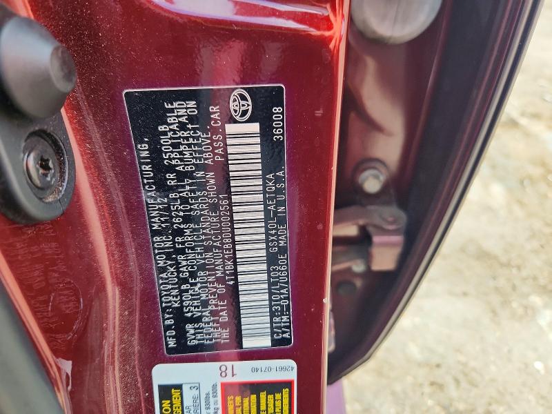 67416766 :رقم المزاد ، 4T1BK1EB8DU002561 vin ، 2013 Toyota Avalon مزاد بيع