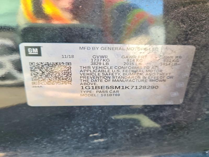 68298026 :رقم المزاد ، 1G1BE5SM1K7128290 vin ، 2019 Chevrolet Cruze مزاد بيع