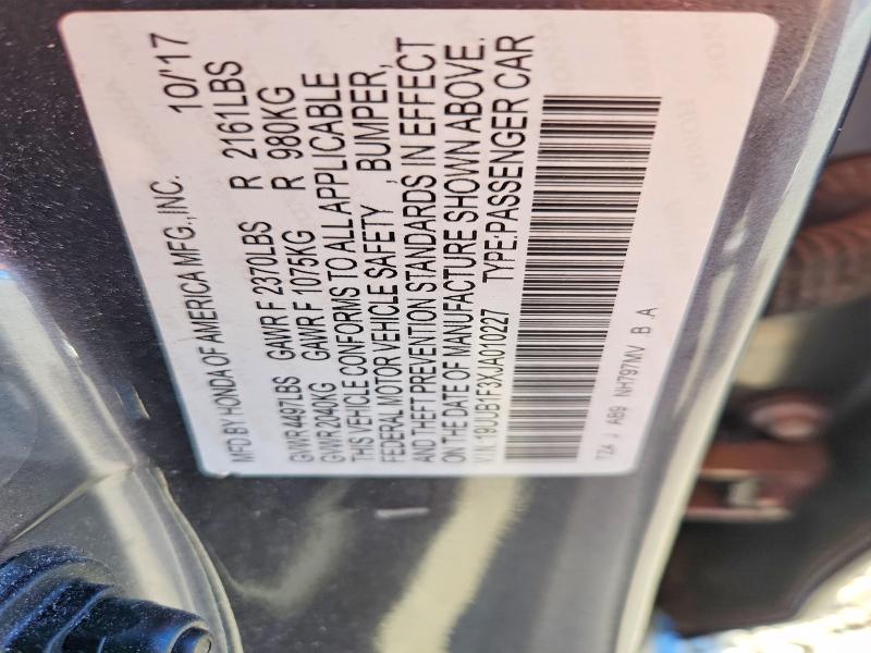 70217326 :رقم المزاد ، 19UUB1F3XJA010227 vin ، 2018 Acura Tlx مزاد بيع